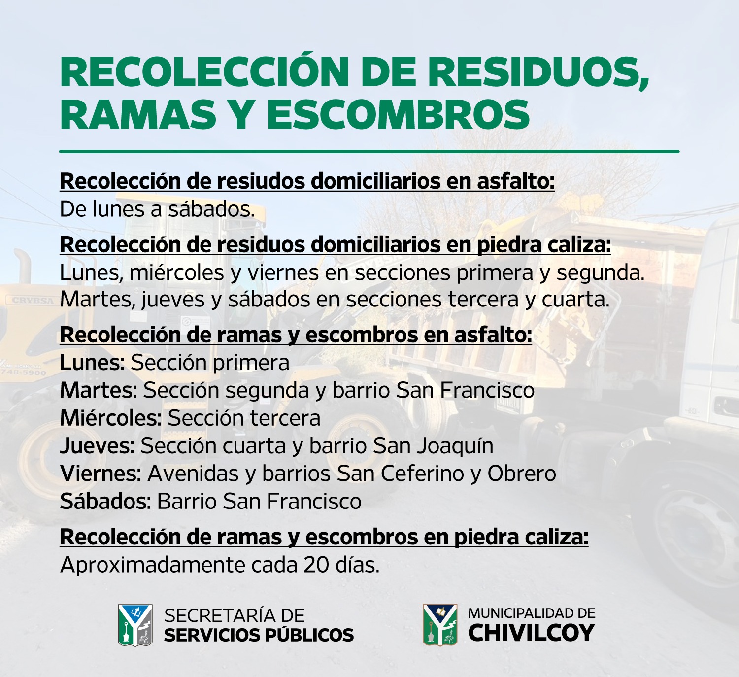  Servicios Públicos de Chivilcoy: trabajo diario, cercanía con los vecinos y respuestas concretas en los barrios