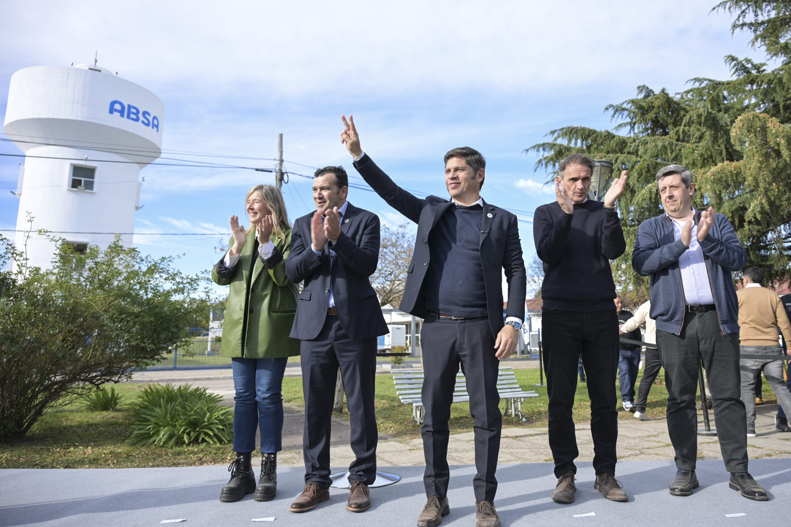 GUAMINI-Kicillof inauguró una Planta Potabilizadora y la repavimentación de un tramo de la RP N°85