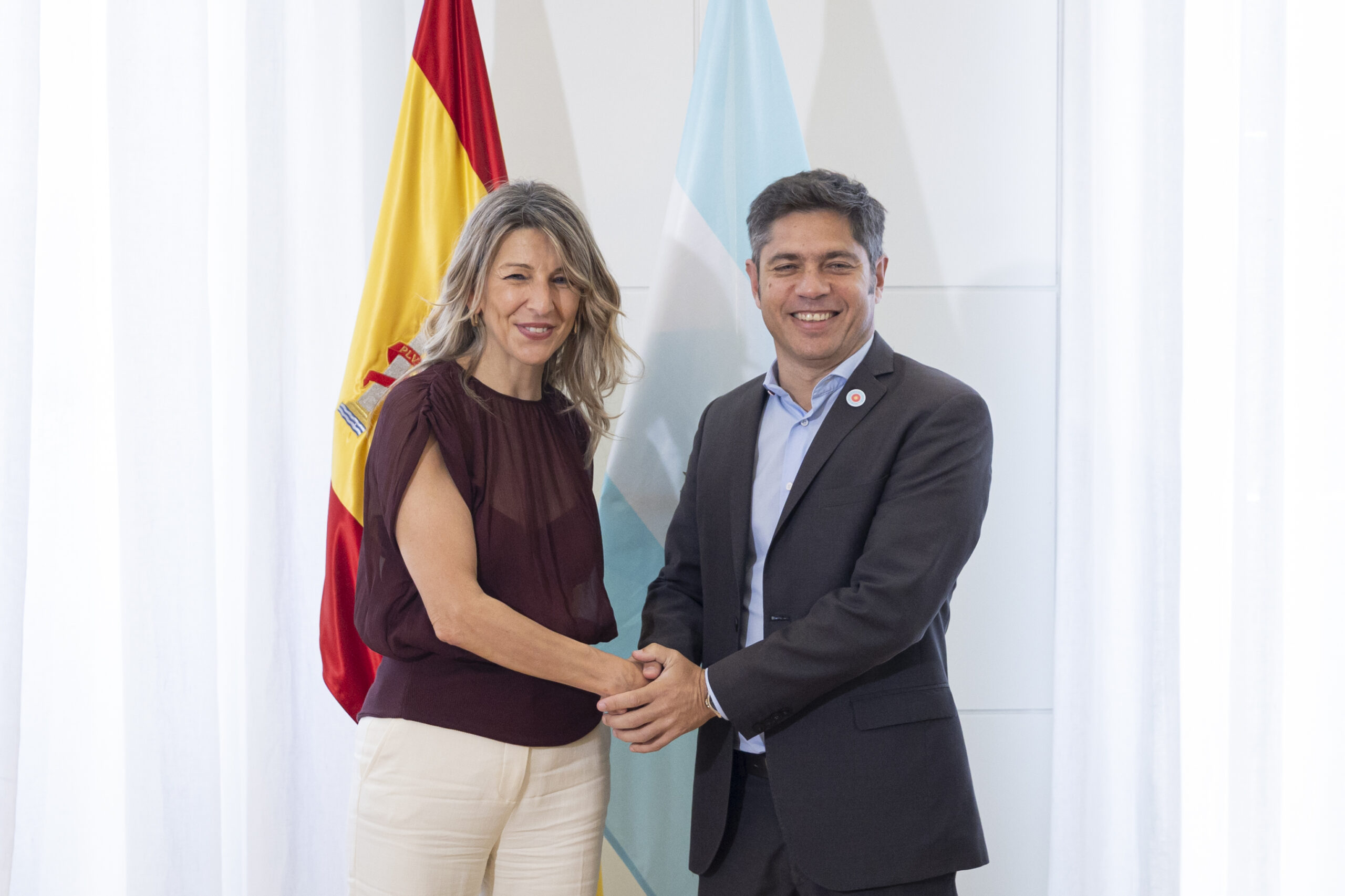 MADRID-Kicillof se reunió con la vicepresidenta Yolanda Díaz y mantuvo un encuentro con empresarios