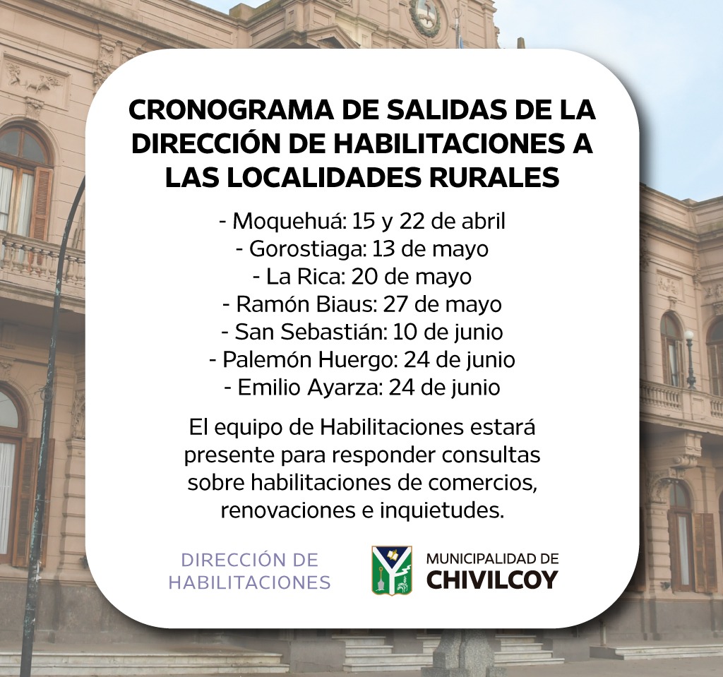  Dirección de habilitaciones: reuniones para simplificar trámites y recorridas en localidades rurales  