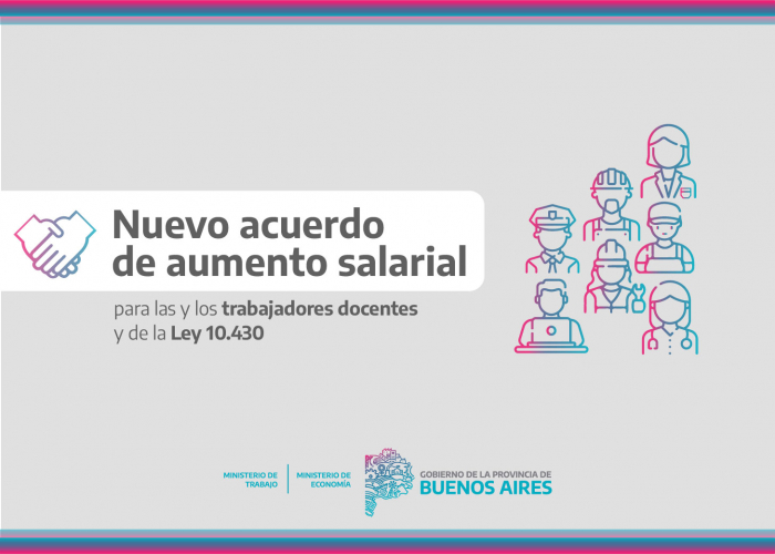 La Provincia acordó con los gremios docentes y de la Ley 10430 un aumento salarial del 7% escalonado en julio y agosto