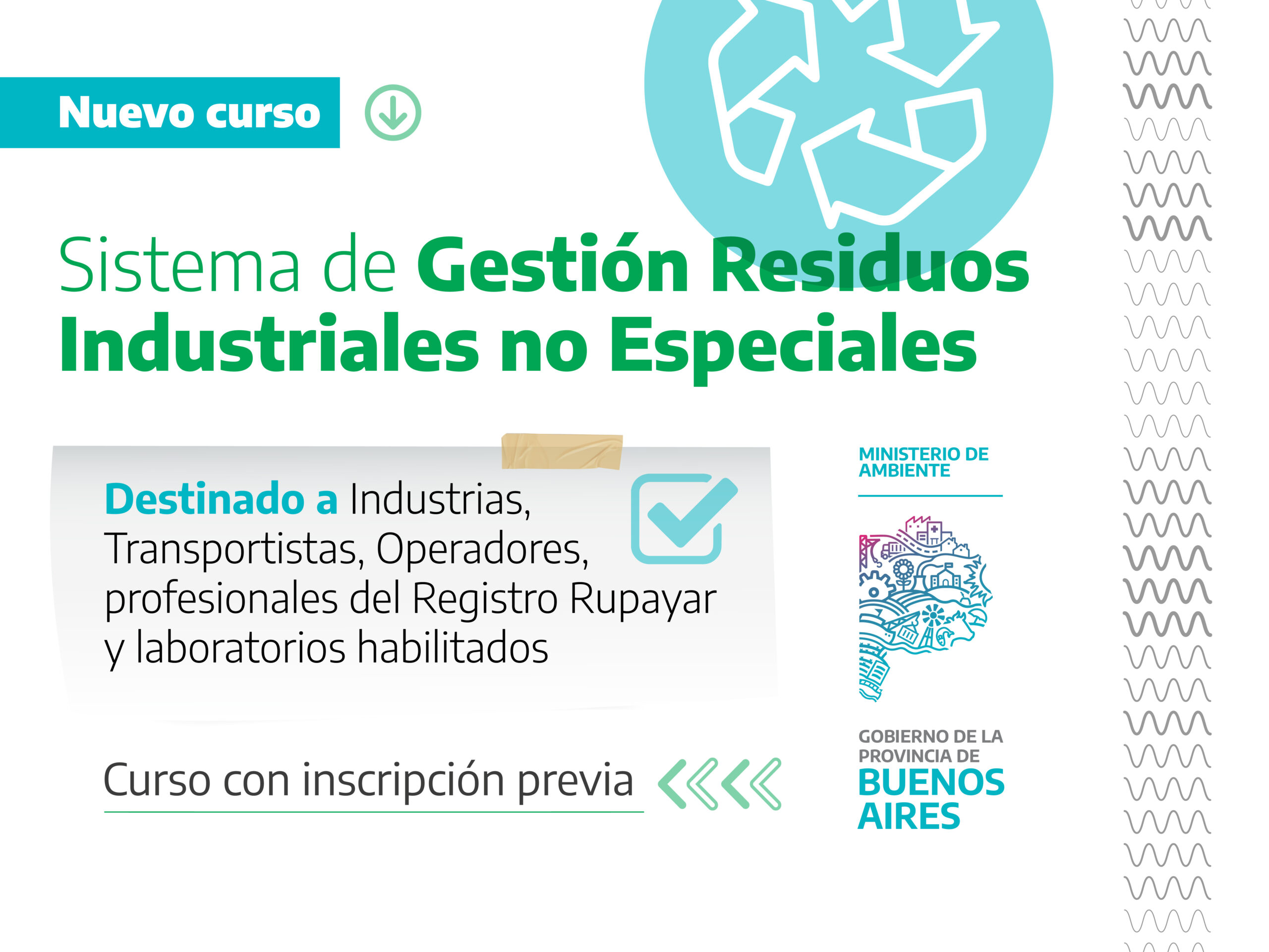El Ministerio de Ambiente abre la inscripción al curso sobre el nuevo Régimen de Residuos Industriales No Especiales (RINE)
