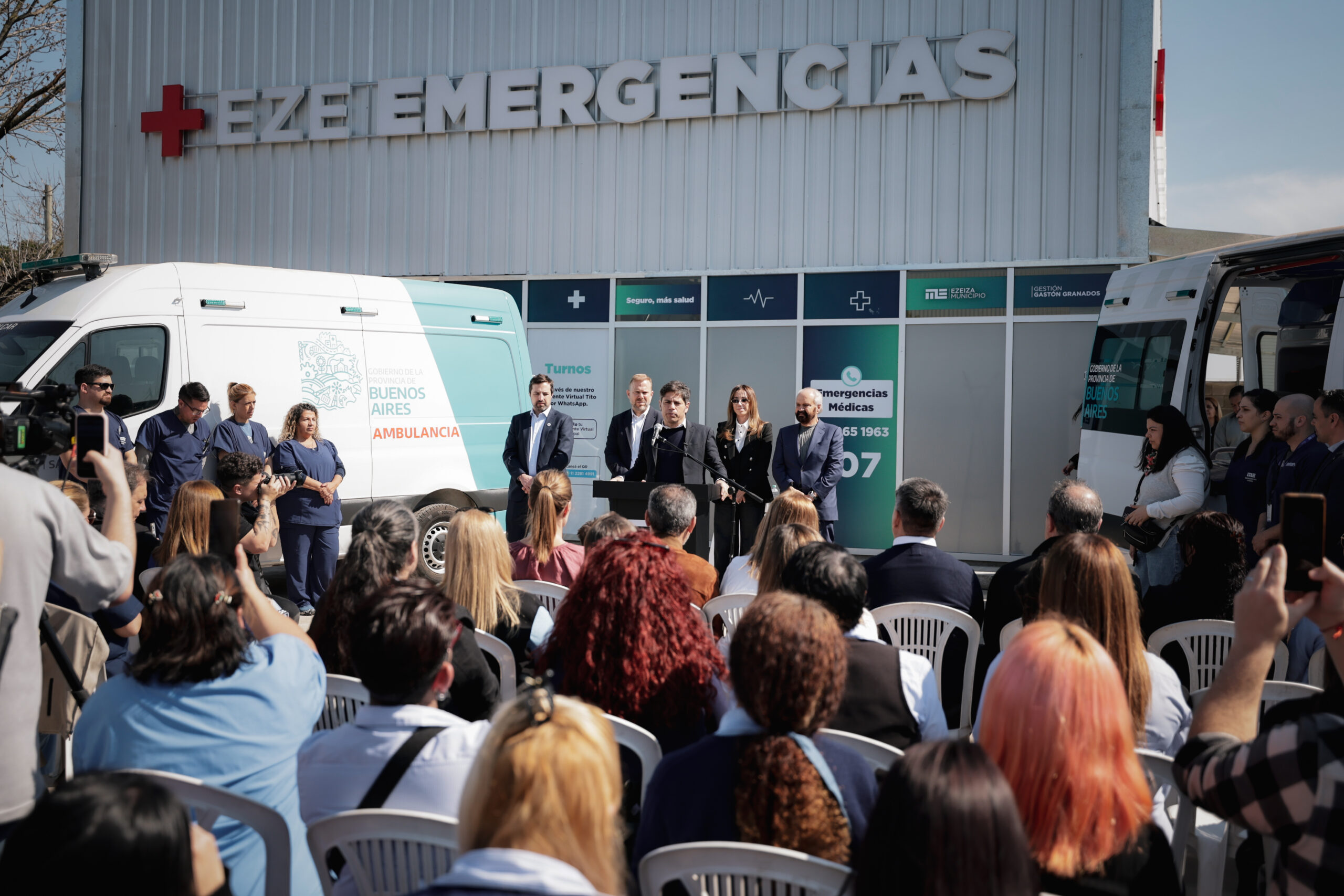 EZEIZA-Kicillof y Granados inauguraron infraestructura para reforzar la seguridad y la gestión de emergencias