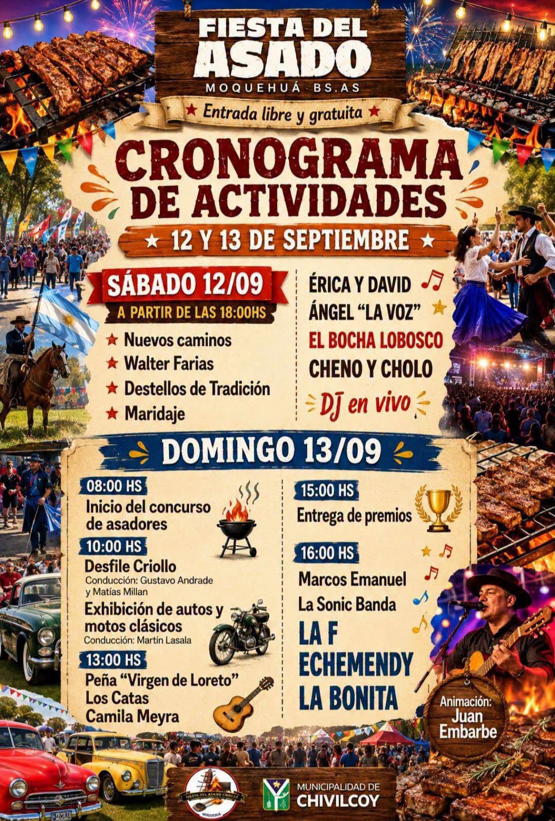 Moquehuá se prepara para vivir la 5ª Fiesta del Asado Criollo este fin de semana e invita a toda la comunidad a participar