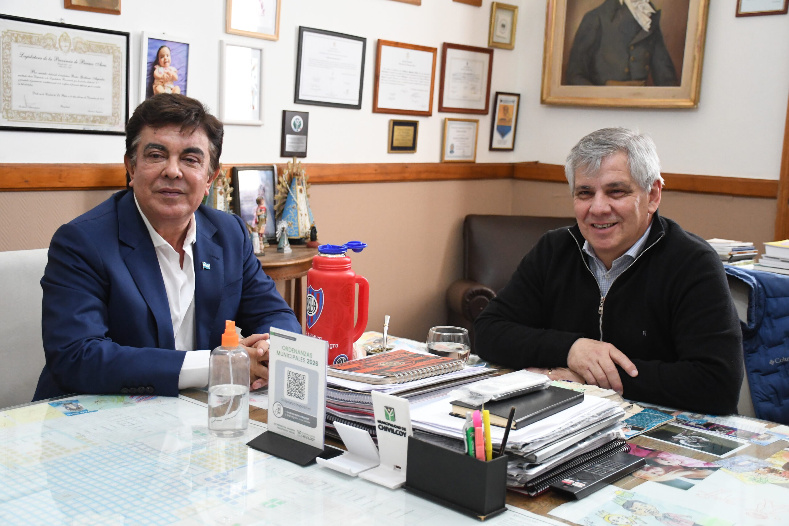 Guillermo Britos recibió al Presidente de la Federación Argentina de Municipios, Espinoza, en una recorrida por la 4ta sección