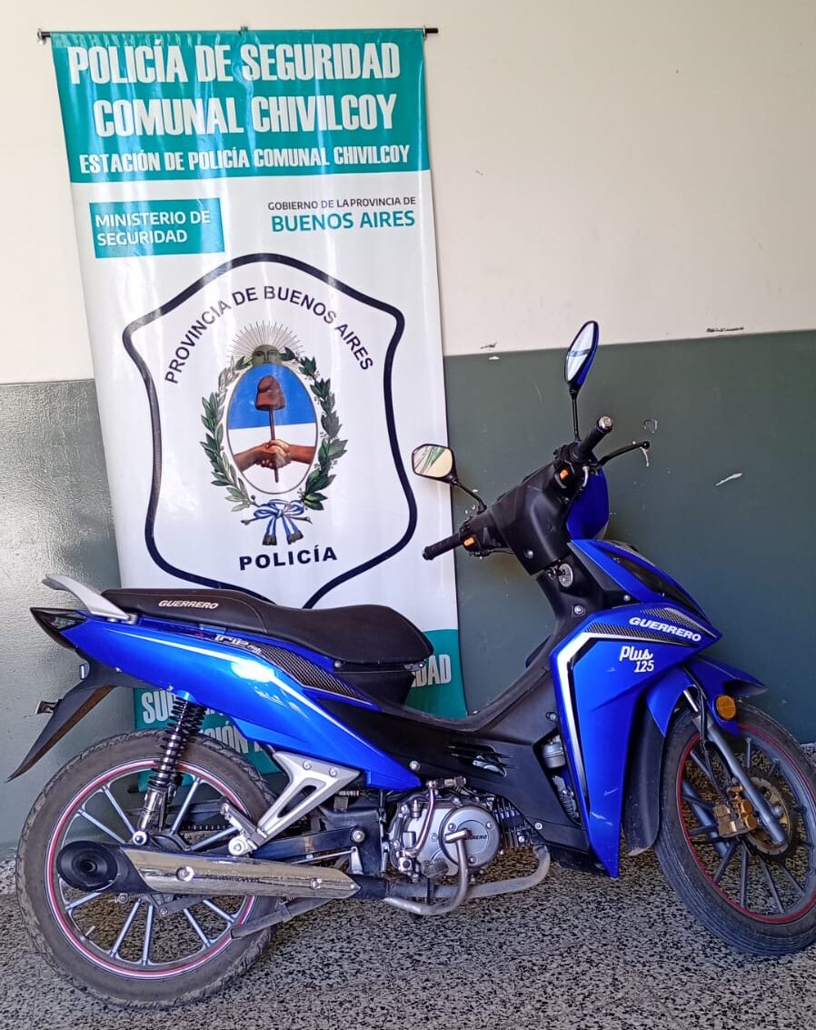 Un menor de 14 años fue aprehendido con una moto robada